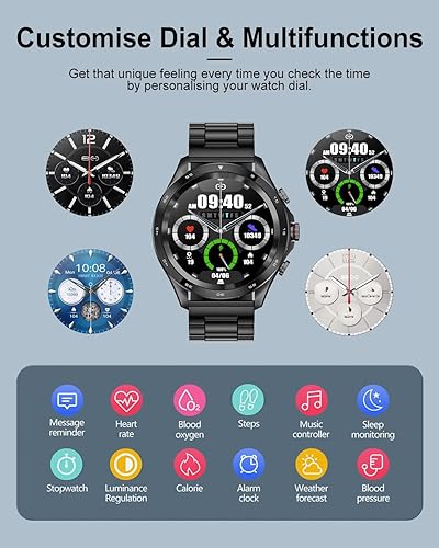 Miniatura 6 de LIGE Relojes inteligentes para hombres, reloj inteligente de 1.32 pulgadas con llamadas Bluetooth, mensajes de empuje, 20 modos deportivos de