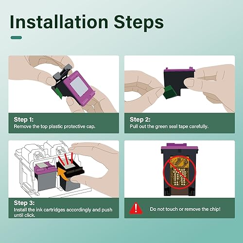 Miniatura 4 de 65XL 65 cartuchos de tinta negra 65XL Paquete combinado de repuesto remanufacturado para cartuchos de tinta HP 65 XL negro para impresora HP Envy