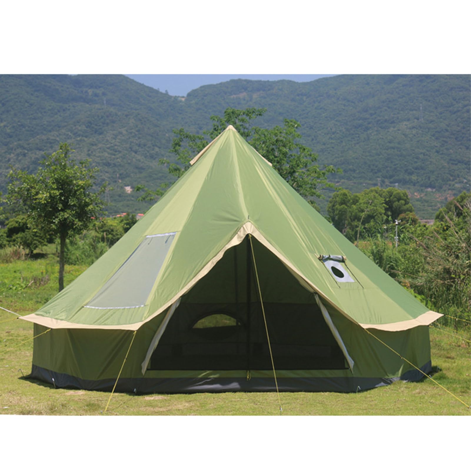 yurt zelt Yurt-Zelt für 4 Jahreszeiten, Oxford-Gewebe, 8–12 Personen, Glockenzelt mit Herdwagenheber, wasserdichtes Luxus-Glamping-Zelt für Familie, Camping, Outdoor, Jagd, Party Sport & Freizeit 4 Point Guyline Wähle Deine Farbe:Forest Animals Masinuta pentru copii 3