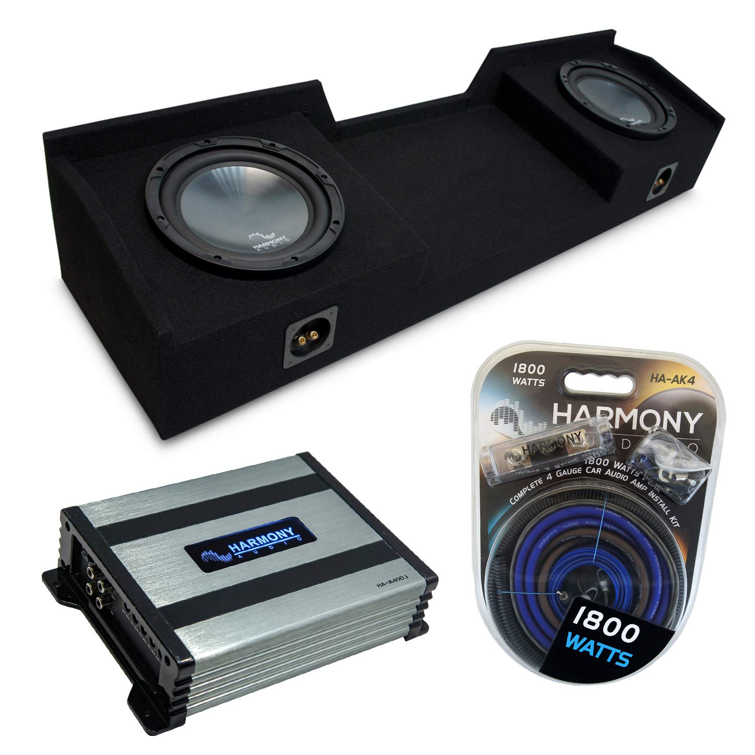 Harmony Audio Compatible with 2004-2015 Nissan Titan King or Crew Truck Harmony Bundle R124 Dual 12