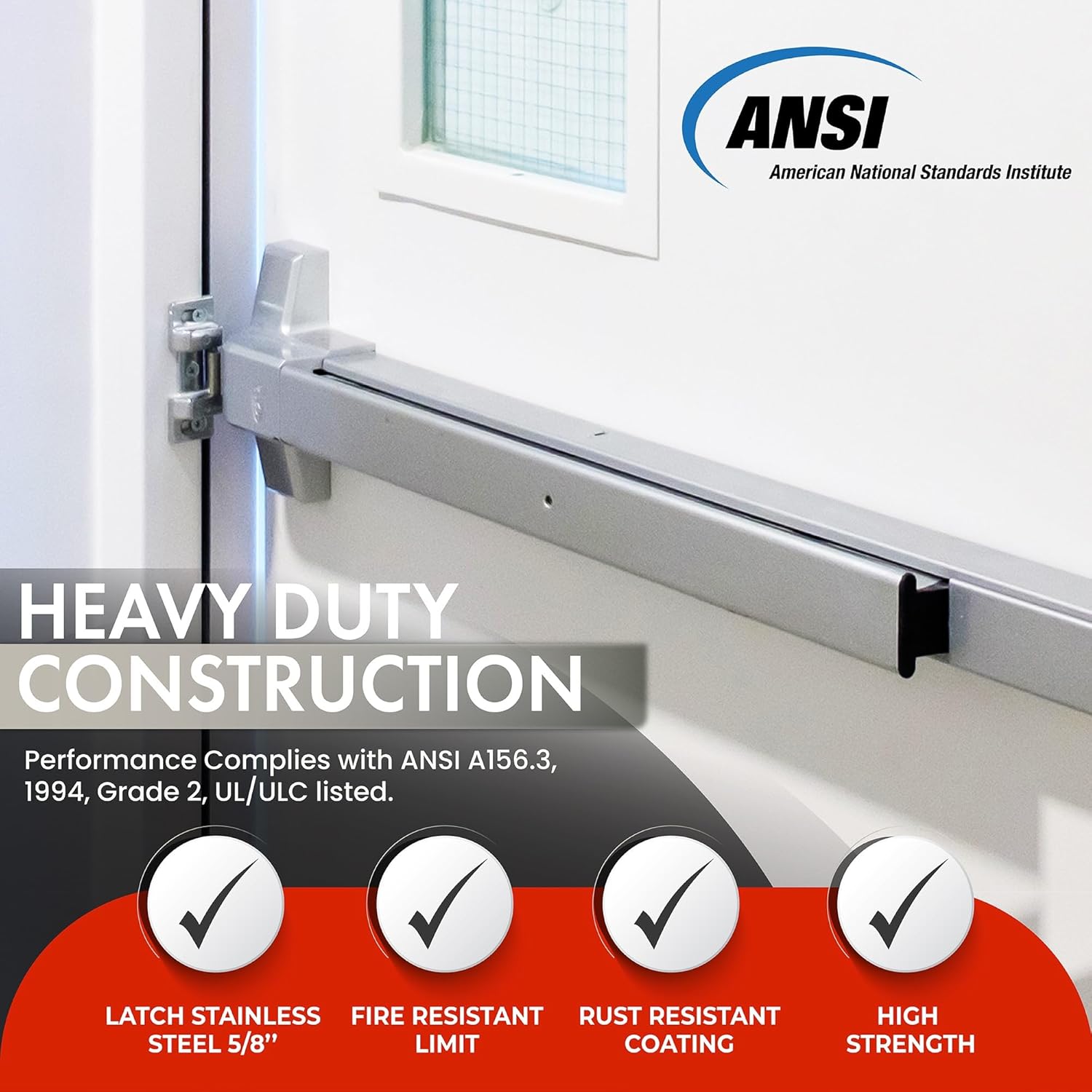 Push Bar Panic Exit Device Aluminum