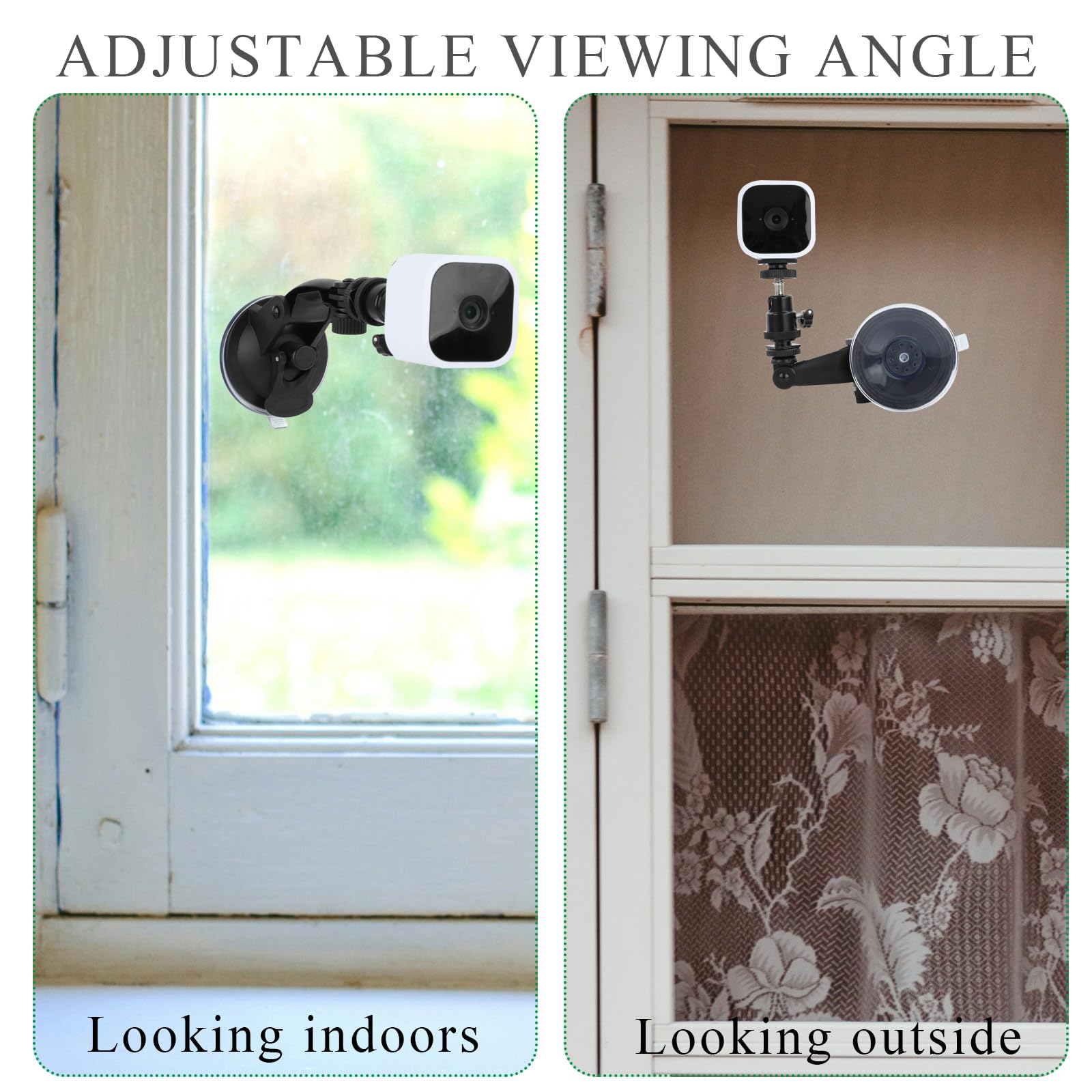 Outdoor Camera Black Window Mount For Blink Mini, Through Window