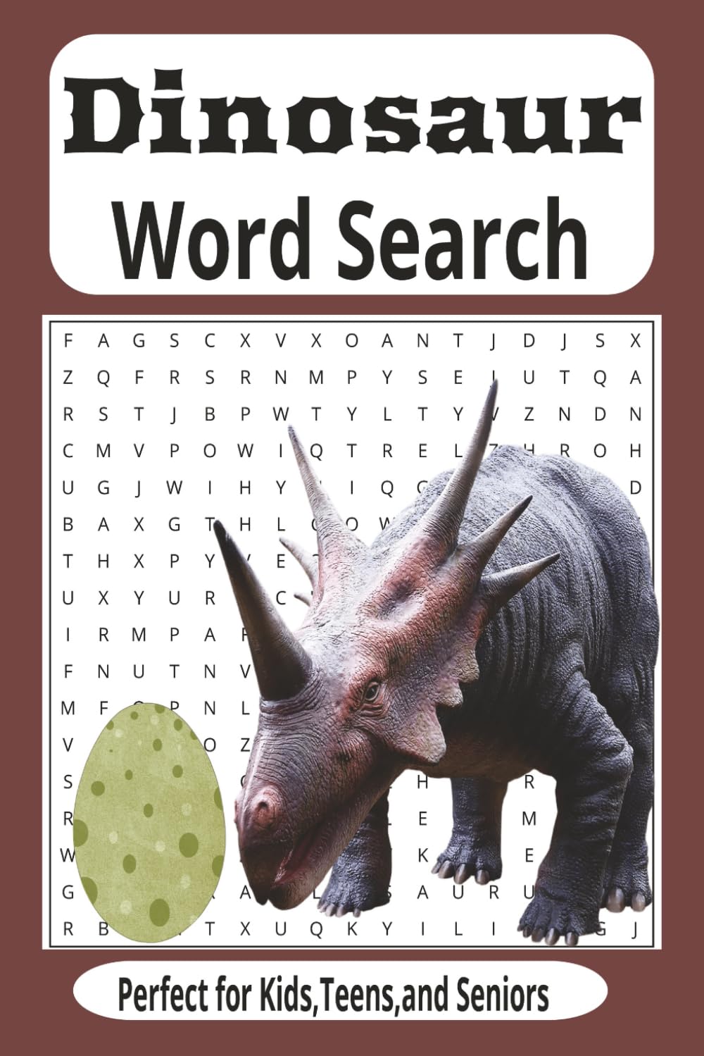 Dinosaur Word Search Puzzle Book: Word Searches with Easy to Read Print about Dinosaurs ,Jurassic, and Geology | 6x9 inches, 110 pages| 50+ Puzzles...gift for Vacations,Relaxation,and Holidays