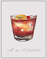 Vista 1 de WESTBROOK DESIGN STUDIO Old Fashioned Cocktail Bar Wall Art. 8x10 Unframed Decor Print - Makes a Great Gift for Kitchen, Home & Wet Bar, Martini