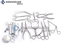 Vista 2 de OdontoMed2011 Nuevo juego de 16 piezas (ENT) INSTRUMENTOS PARA OÍDO Y NARIZ FÓRCEPS VIENNA NASAL SPECULUM HARTMAN ALIGATOR! Tijeras de jeringa