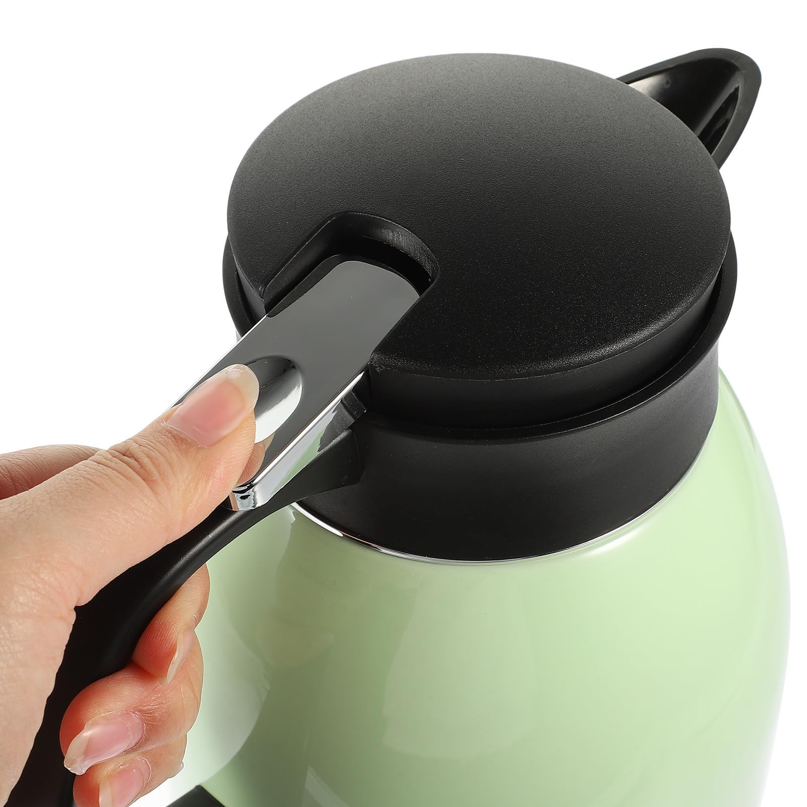 Borraccia Termica in Acciaio Inossidabile 1.6l con Manico Antiscottatura Bottiglia D'acqua a Doppia Parete per Casa e Ristorante Design Semplice e Capiente