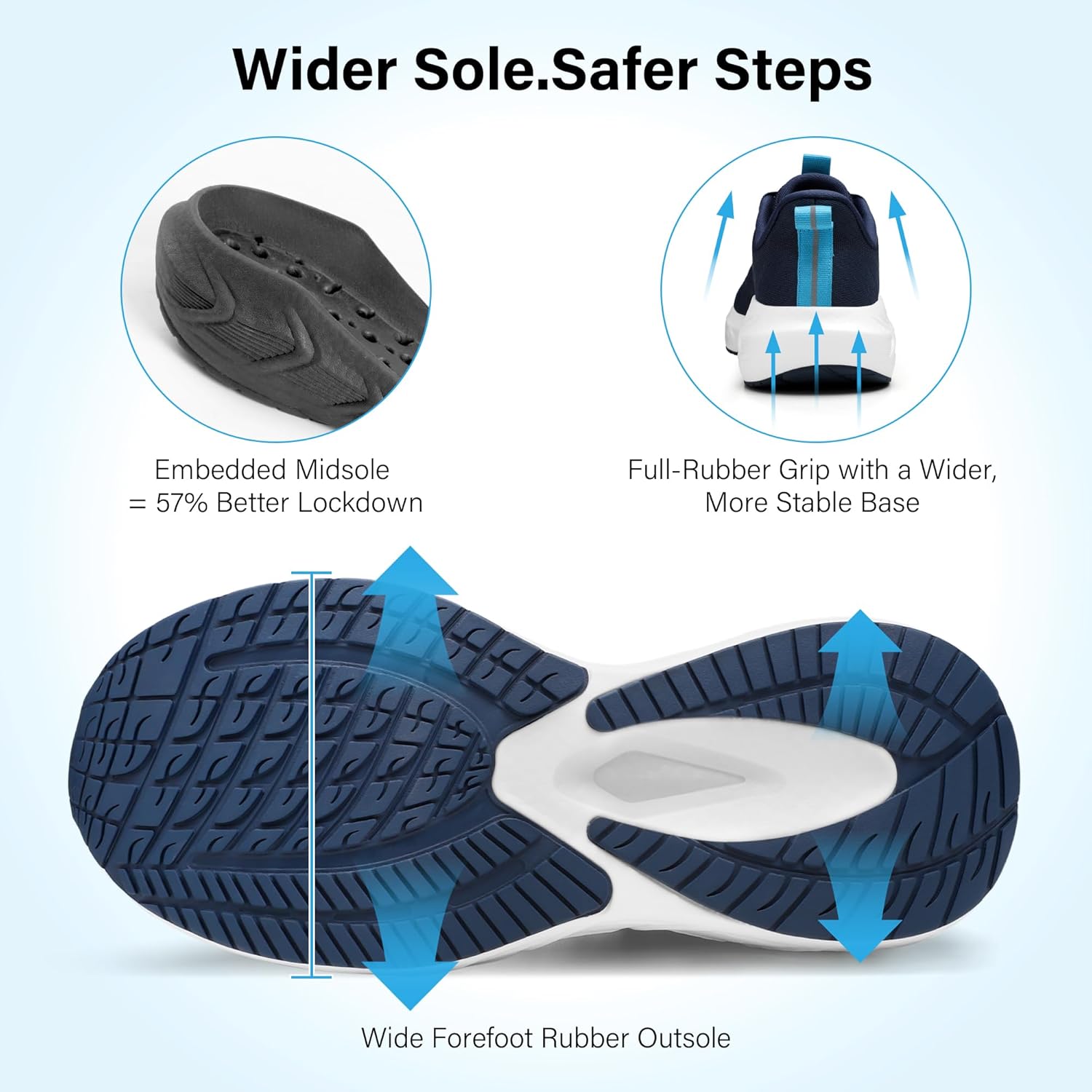 Men's Walking Running Tennis Cushioning Shoes Non-Slip Lightweight ActiveFloat Athletic Gym Workout Cross Training Comfortable Fashion Sneakers