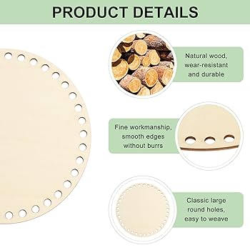 Fondi Cesto In Legno Per Uncinetto - 7 Misure Per Fai Da Te - Foto 6