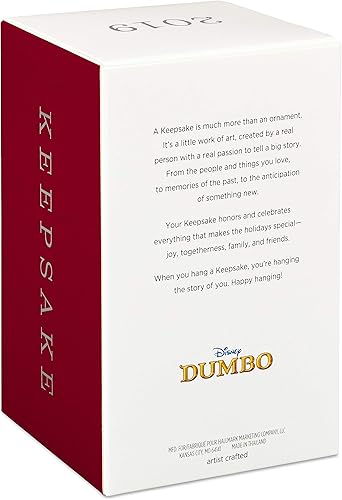 Miniatura 4 de Hallmark - Adorno de Navidad con fecha de 2019 de Disney Dumbo When I See a Elephant Fly