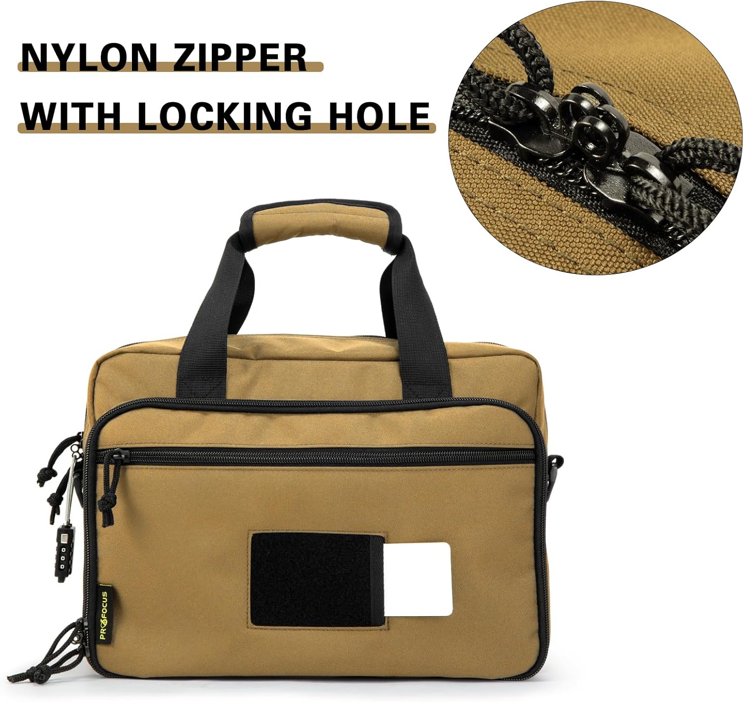 Small Range Bag For 2 Pistols Gun Range Bags For Handguns And Ammo Dual Pistol Handgun Revolver Hunting Bag Gun Carrying Case/Lockable Zippers (khaki)