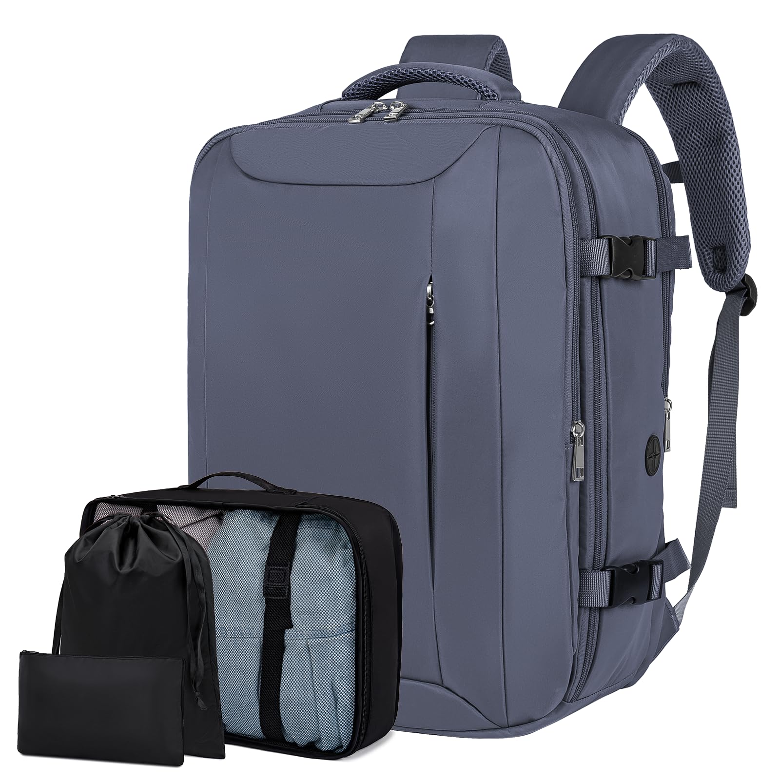 Xkdoai Bagaglio a Mano per Easyjet 45x36x20 Zaino da Viaggio Zaino per Easyjet 45x36x20 con 3 Organizzatori Bagaglio a Mano con Tasca Antifurto