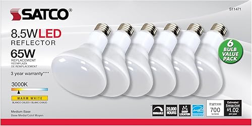 Miniatura 3 de Satco S11471 8.5BR30/LED/830/120V/6PK - Paquete de 6