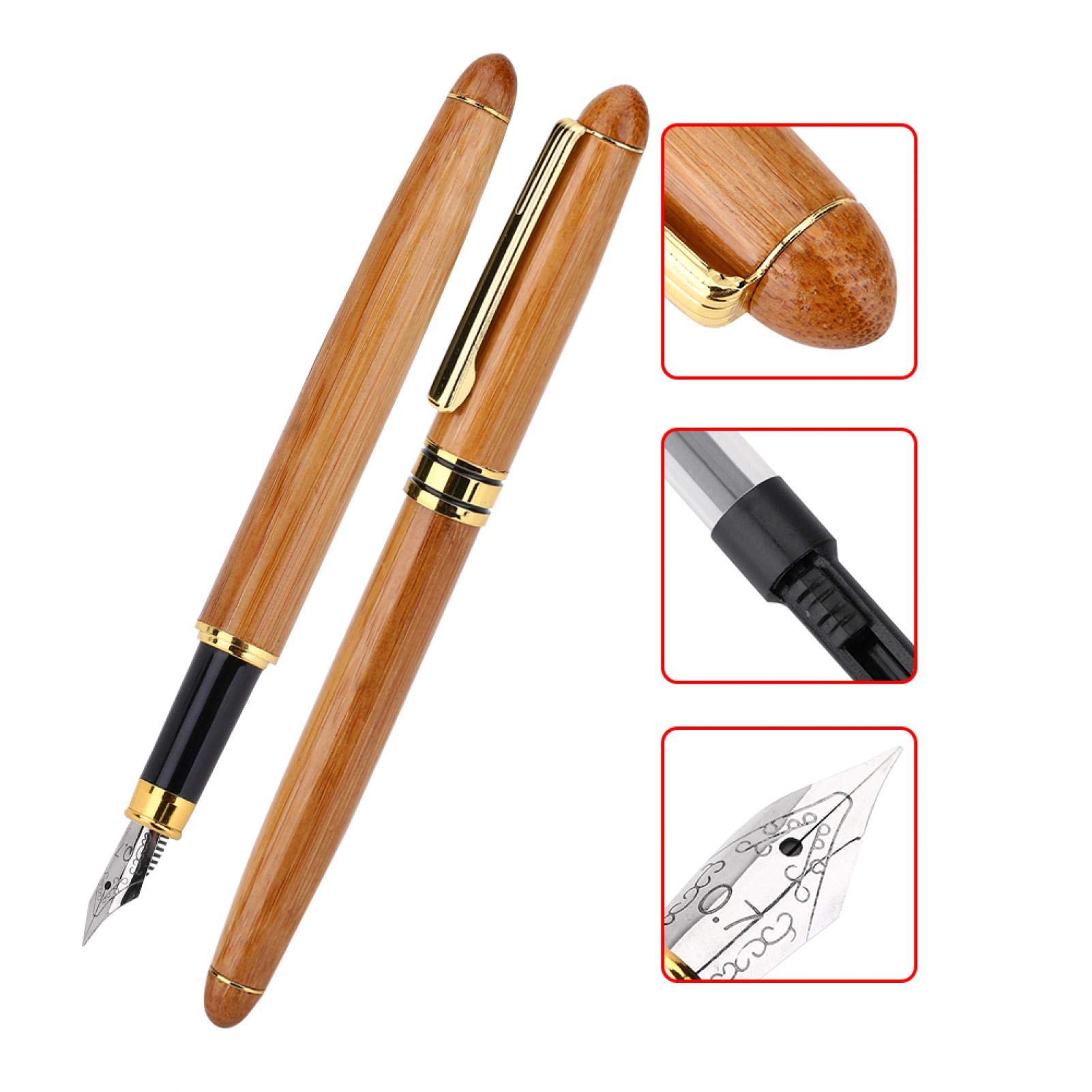 Akozon Bambus Pen,Bamboo Stift Sperrholz Kalligraphie,Kalligraphie Art  Fllfederhalter Broad Stub Meiel-Spitz Nib Schreiben Gothic Arabisch  Italic(written2.5mm) : Amazon.de: Brobedarf & Schreibwaren