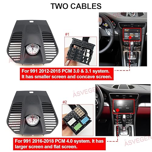 Miniatura 3 de Sport Chrono cronómetro montado tablero de instrumentos para Porsche 911 991 2013-2019, blanco