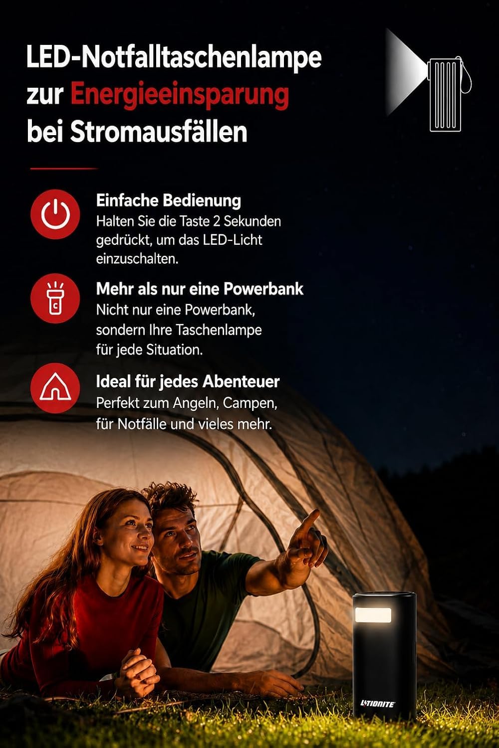 LITIONITE Titan Powerbank 60000mAh 200W für Laptop und MacBook, 2X USB-C 100W PD3.0, LiFePO4 Akku 3000 Ladezyklen, Batterie Externe für Tablet, Nintendo Switch und Drohne