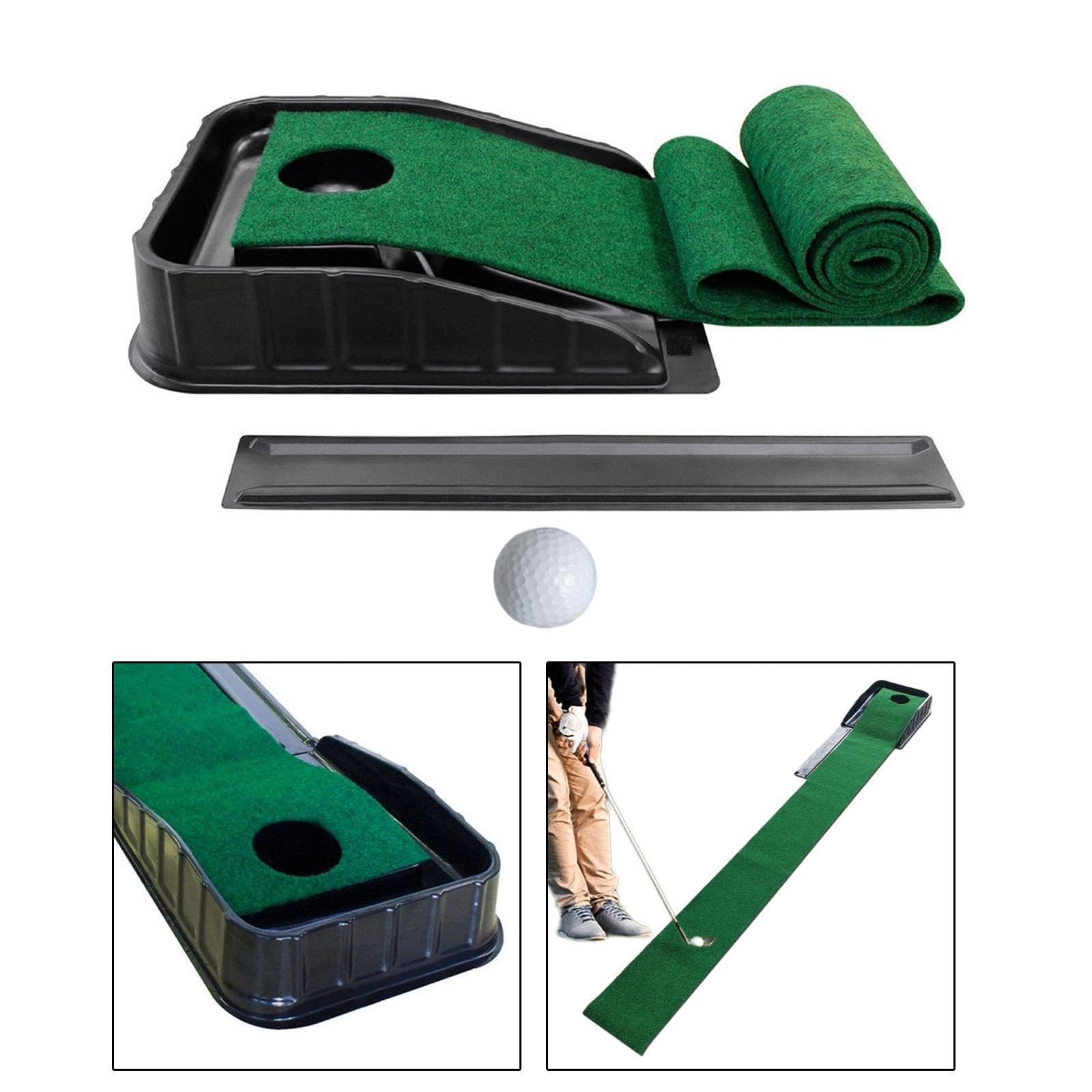 YIJU Golf Putting Green Mat Practice Equipment 216cmx22cm Matt Training Blanket for Enthusiasts Golfer Golf Game Backyard Office