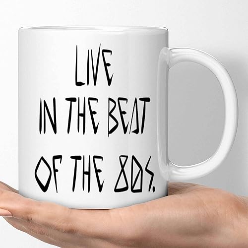 Funny Gift Musical Gift for a Nephew - 80s Retro Radio, Music Lovers Vintage Radio Fans on 11 Oz White Ceramic Coffee Mug