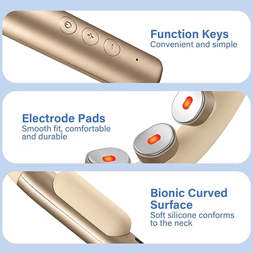 Miniatura 5 de Masajeador de cuello inteligente para aliviar el dolor, masajeador eléctrico de cuello con calor, masajeador portátil de cuello de tejido profundo