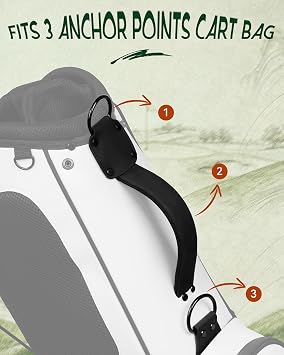 BIG TEETH Golf Bag Straps Swivel Backpack Straps Golf Bag Double Strap, Backpack Straps Replacement Adjustable Bag Strap
