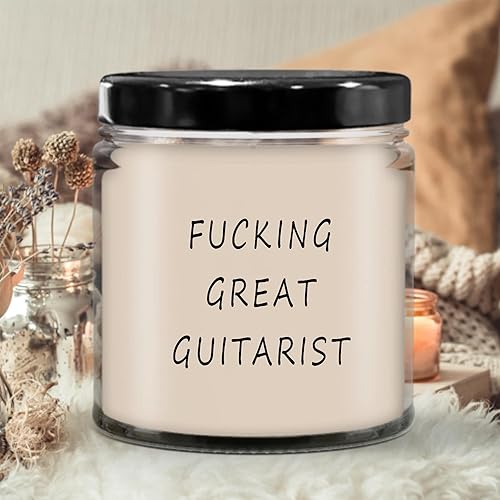 Miniatura 3 de Divertido regalo de guitarrista Fu*-k Gran vela de guitarrista, amante de la guitarra, vela de músico, regalo para guitarrista, vela, compañero de