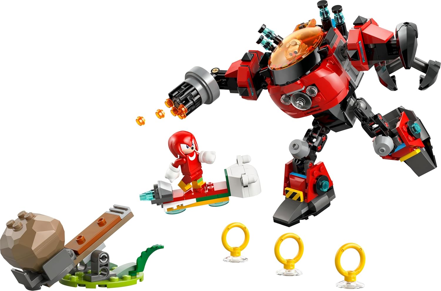 LEGO Sonic the Hedgehog Knuckles vs. Dr. Eggman Egg Crusher Mech Toy - Building Set incl. 2 Minifigures - Lego - Immagine 9