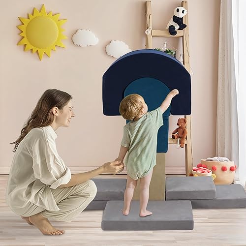 Miniatura 8 de Juguetes de escalada y bloques de 7 piezas, juego de escalada de espuma suave para interiores para niños pequeños, niños y bebés de 1 a 3 años,