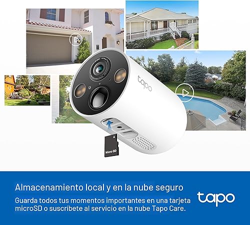 Miniatura 10 de TP-Link Tapo SolarCam 2K, cámara de batería para exteriores con base de panel solar, cámara inalámbrica, 2K QHD, FOV súper amplio de 150°, detección