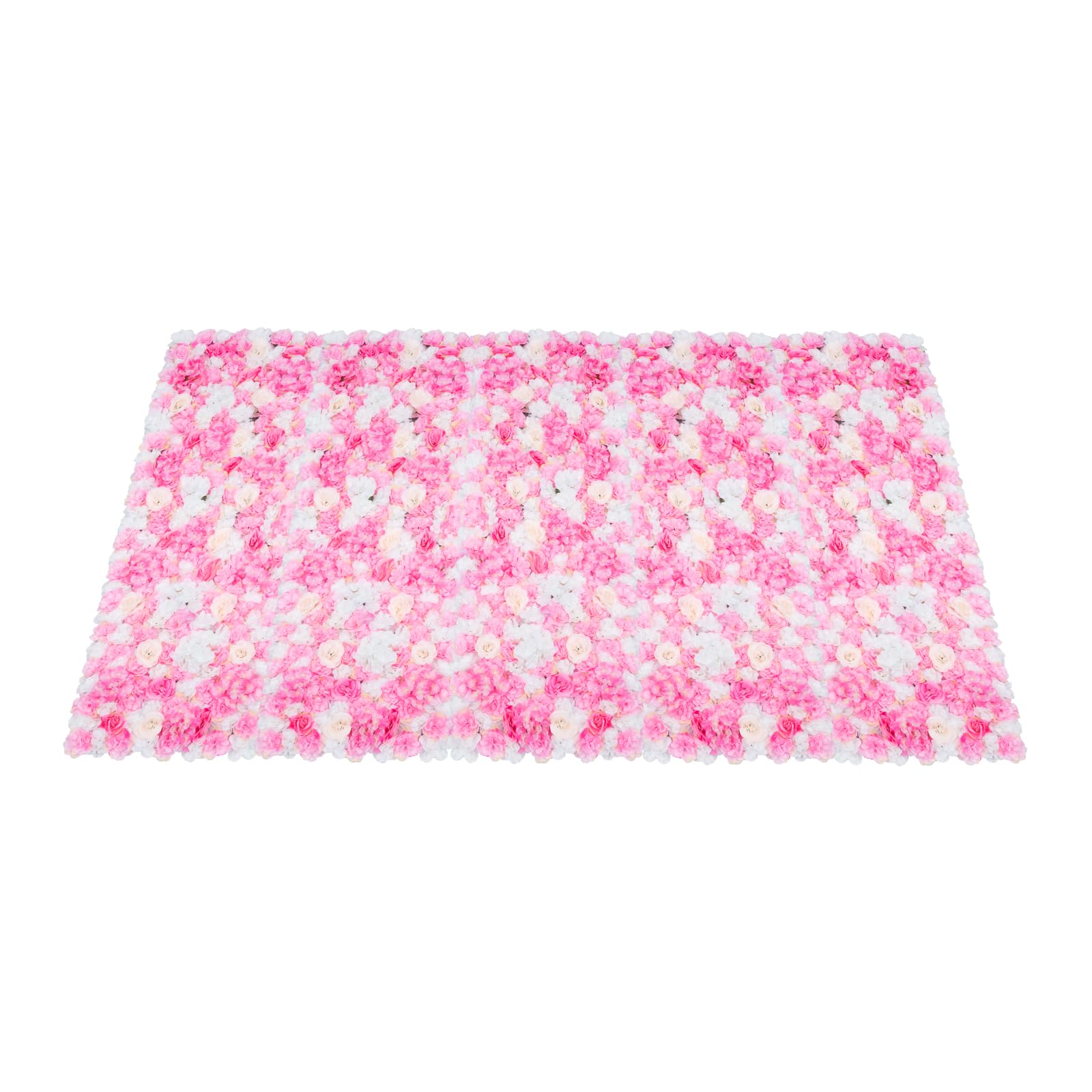 Künstliche Blumenwand Rosenwand, DIY Hochzeit Hintergrund Wandplatten für Gartenparty Hochzeit Dekor 60x40cm Dunkelrosa (20)