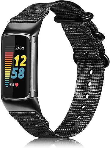 Miniatura 1 de Fintie Nylon Bands Compatible with Fitbit Charge 65, Soft Breathable Sport Band Replacement Accessories Strap Wristband