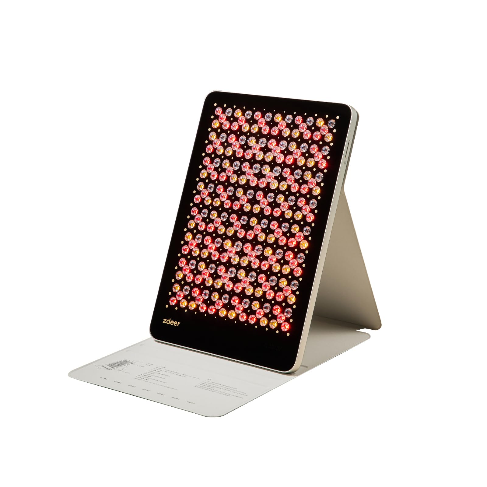 ZDEER Red Light Therapy Panel for Face and Body, 240 LED Light Therapy Device with 630nm 595nm 420nm 850nm, 7 Modes LED Skin Therapy Lamp with OLED Display & Voice Guide for Home Use