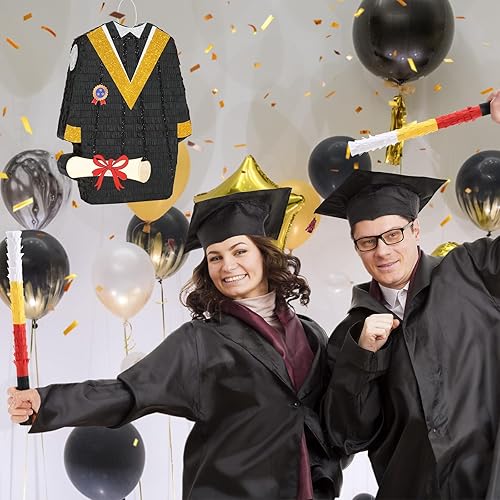 Miniatura 70 de WERNNSAI - Piñata de sirena plegable, piñata de cumpleaños con flecos que incluye cuerda para jalar, venda y bate. Decoraciones