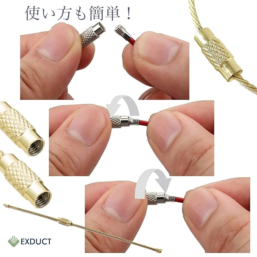 Amazon.co.jp: EXDUCT ワイヤーリング アクセサリー ゴールド