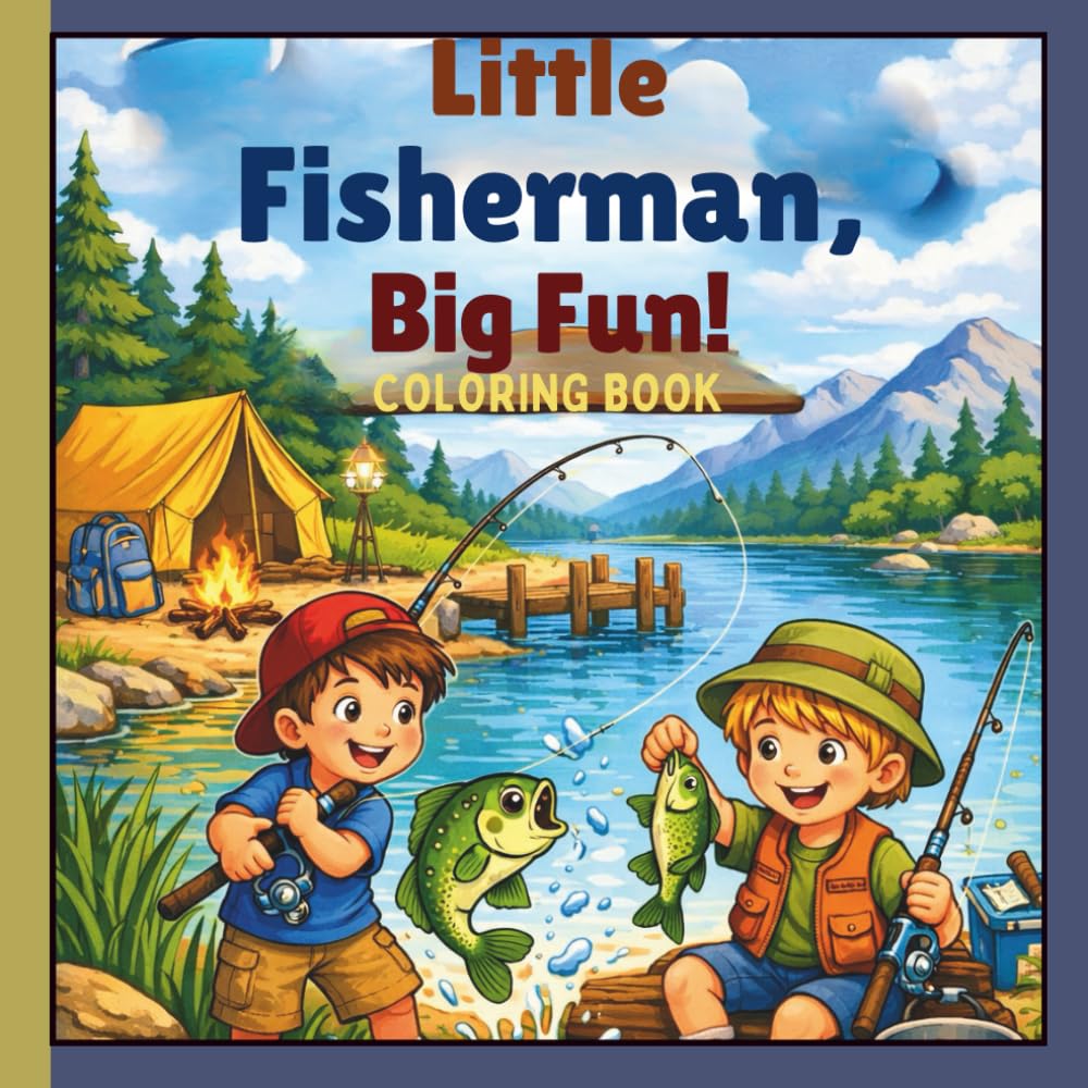 Little Fisherman, Big Fun: A Fishing Coloring Adventure for Kids
