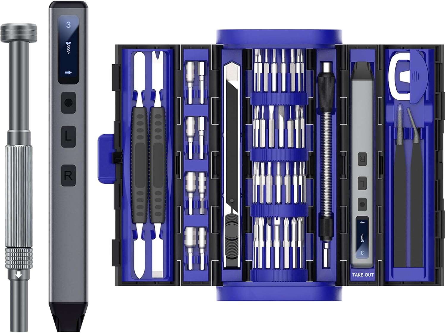 UFTOOLS Mini Electric Screwdriver, 83 in 1 Cordless Recharg