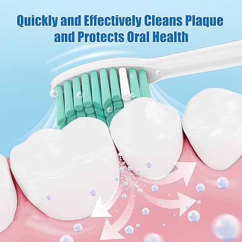 Miniatura 5 de Cabezales de cepillo de repuesto compatibles con Philips Sonicare: cabezales de cepillo de dientes serie e-HX7022/66 se adaptan a las manijas de