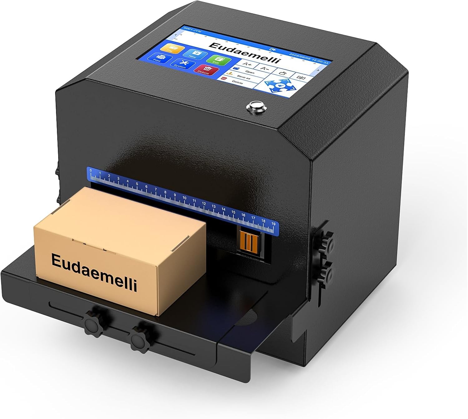 P6 Machine de Codage à Jet d'encre Intelligente avec Cartouche d'encre à Séchage Rapide,Codeur à Jet d'encre Manuelle pour Date/Numéro de lot/Logo/Code-Barres/Code QR (Hauteur d'impression:2-12,7 mm)