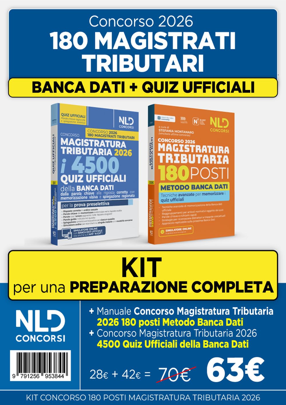 Kit concorso 180 Magistrati Tributari 4500 quiz ufficiali della banca dati + Manuale Metodo Banca Dati per la prova preselettiva