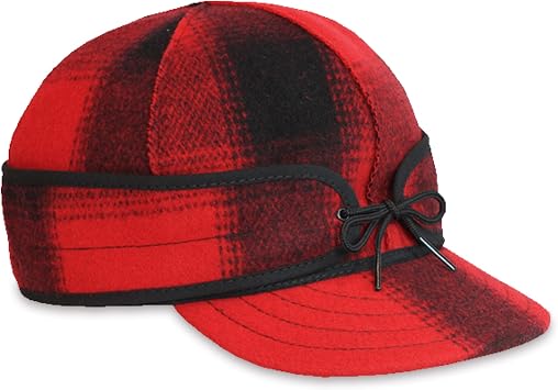 Stormy Kromer The Mackinaw Cap Size 7 Red/Black Plaid