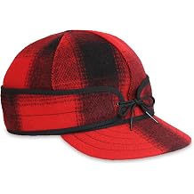 Stormy Kromer The Mackinaw Cap, Red/Black Plaid, Size 7 7/8