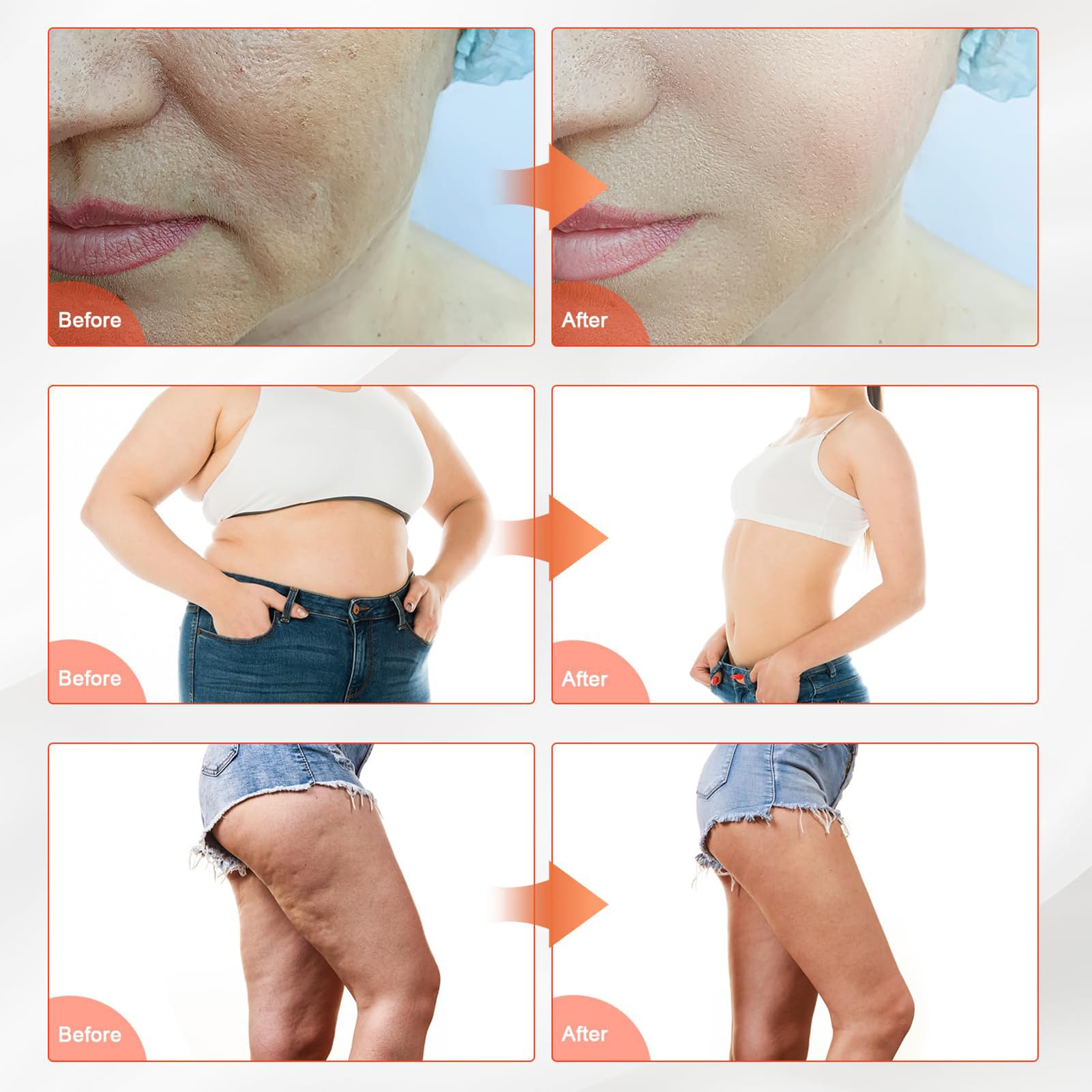 Cavitacion Y Radiofrecuencia 3 En 1,40k MáQuina De Adelgazamiento ,Facial Belleza Masajeador Celulitis, Esculpir El Cuerpo Y Levantar Celulitis,Mejora El Cuerpo Compacto,Ideal Tratamiento Para Casa