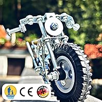 Vista 4 de Eitech Juguete educativo STEM para motocicleta: introducción a la ingeniería y el aprendizaje STEAM, construcción y juego de acero con 150 piezas