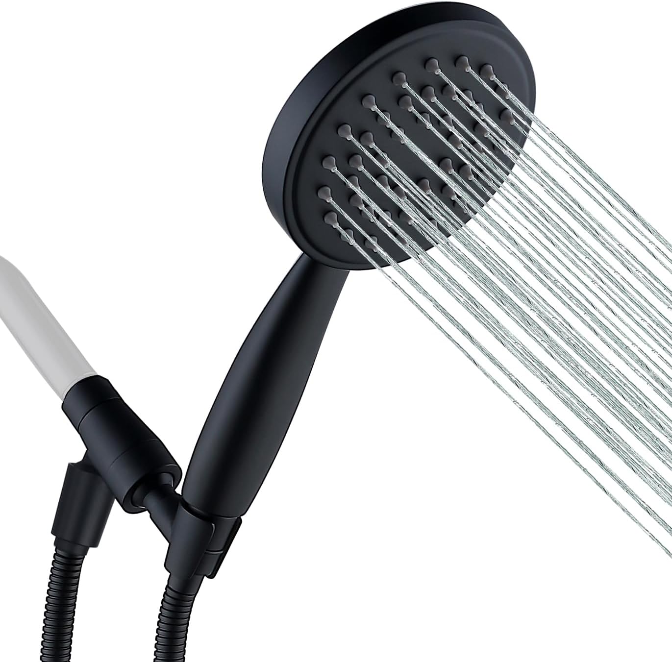 Regadera de Mano de Metal con Manguera de 70 Pulgadas y Soporte, Acero Inoxidable