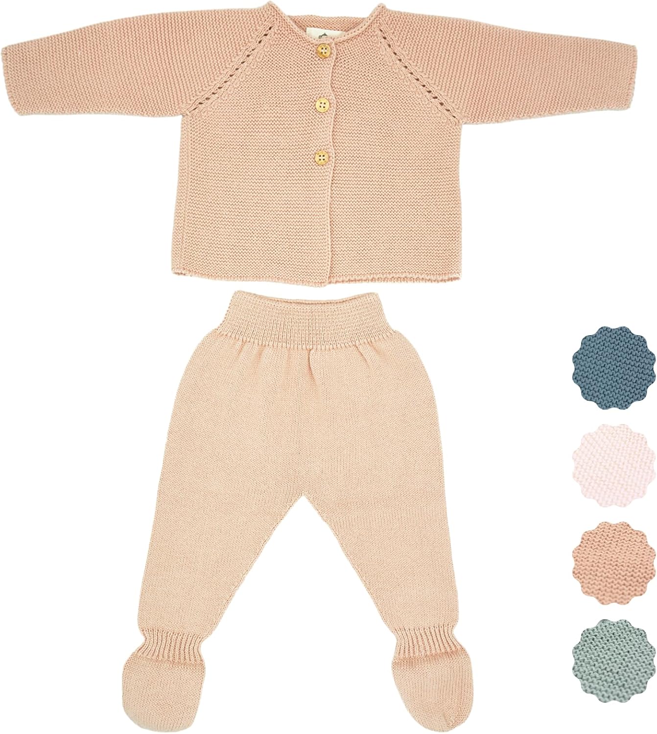 Newborn Girl Boy Clothes, 100% Organic Cotton, Knitted, Seamless, Soft and Breathable Baby Clothing