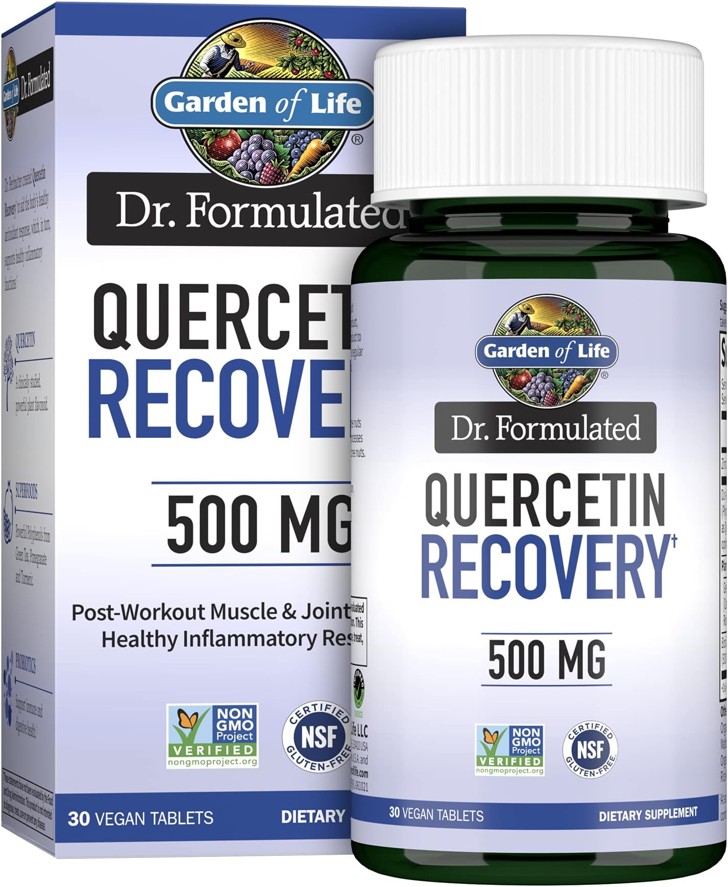 Quercetin Post Workout Recovery with Zinc, Turmeric & Green Tea – Dr Formulated – Healthy Inflammatory Response & Joint Support - Gluten Free and Non GMO – 30 Tablets