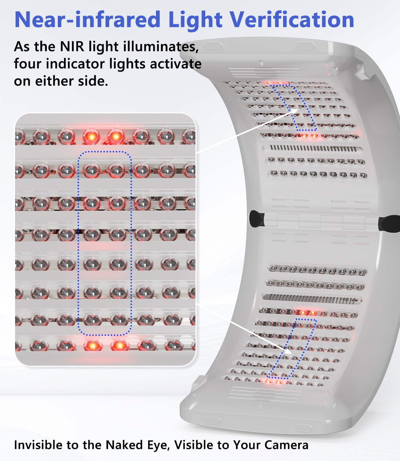 LED Light Therapy Machine FDA Cleared Red, Infrared and Blue Light Therapy, LED Face Mask Light Therapy Skin Care Photon Device for Wrinkle Reduction and Acne, G3 - Image 9