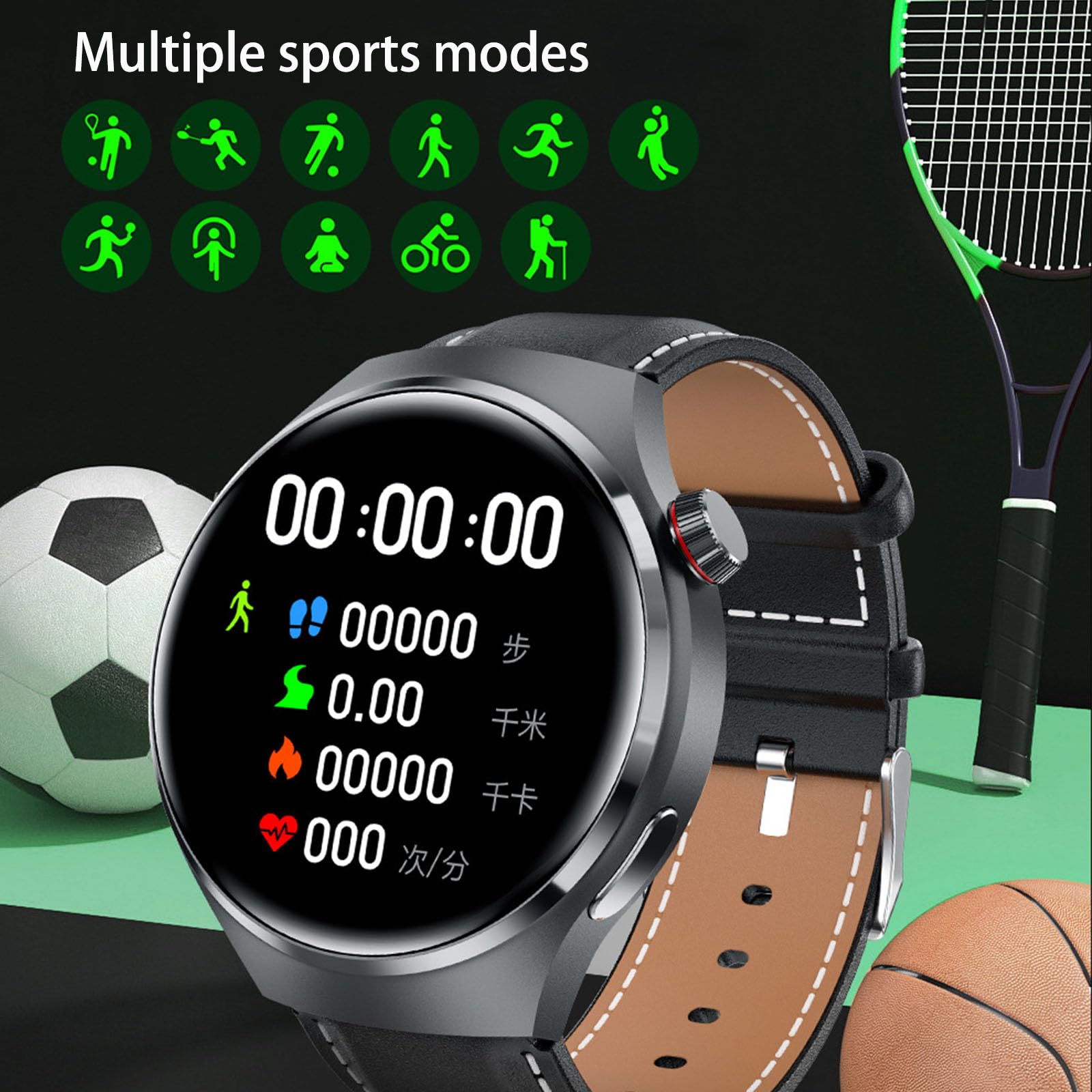 Reloj Inteligente, Pantalla Grande HD De 1,6", con Rastreador De Actividad Física, Llamadas Bluetooth, Monitoreo De Salud, Control De Acceso NFC, Smartwatch Deportivo Resistente Al Agua IP67,D