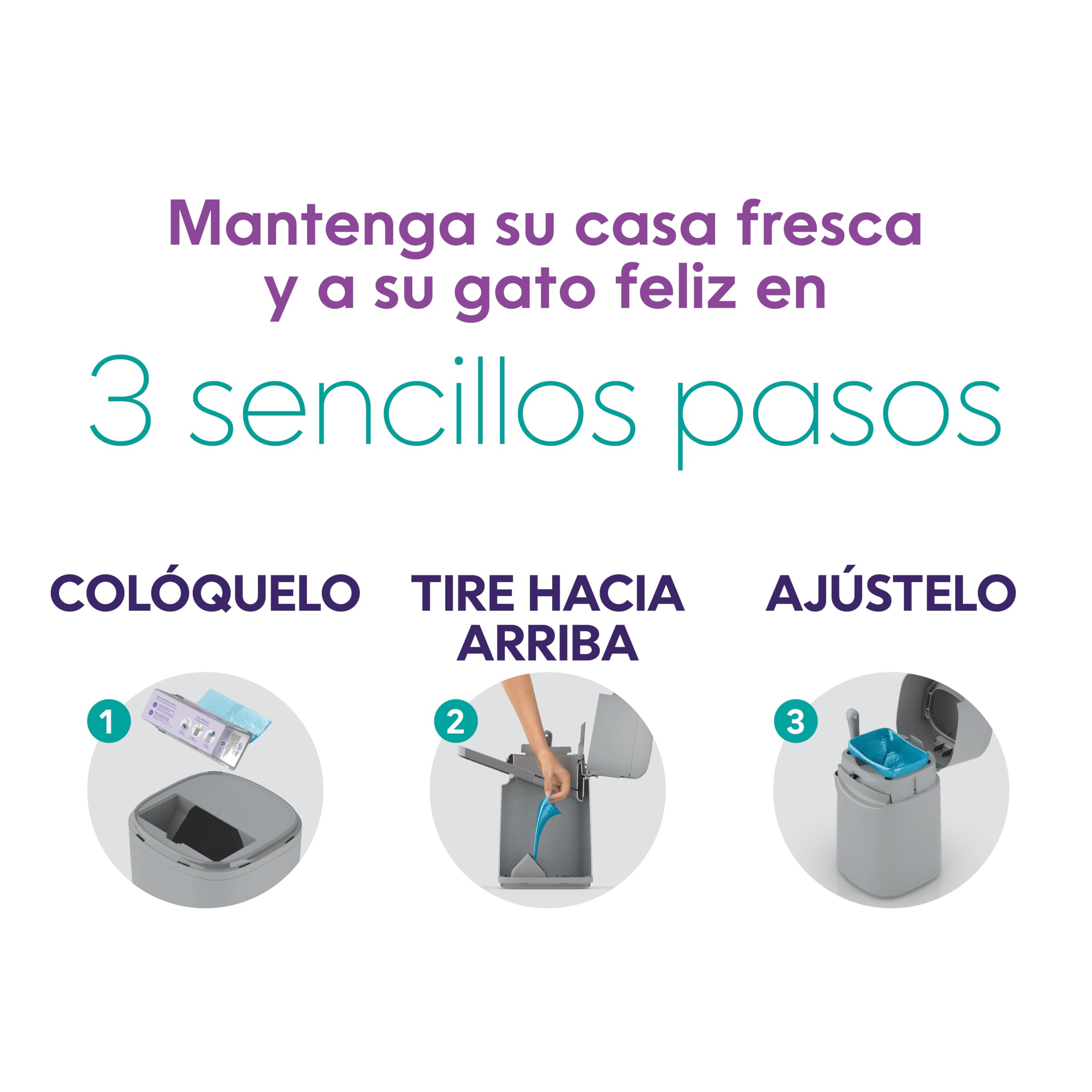 Litter Genie Bolsas de repuesto Easy Roll (paquete de 1) | Incluye un rollo de 6 meses de larga duración de 24 bolsas | Bolsas de arena para gatos con control de olores definitivo