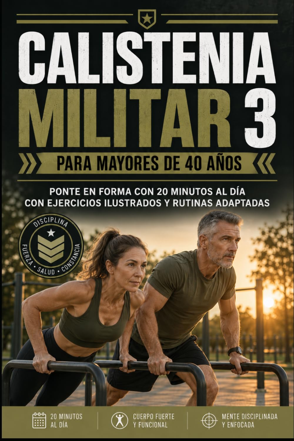 Calistenia Militar 3 para Mayores de 40 Años: Ponte en forma con 20 minutos al día con ejercicios ilustrados y rutinas adaptadas