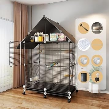 Bird Cage, Multiple Families, Luxury Cage, Urn Nests, Perches, Dishes, Water Vessels, Storage Roof, Birdcage, Large, Large Birdhouse, Birdcage, Indoor, Outdoor, Parakeet, Parrot Cage, Turtle,