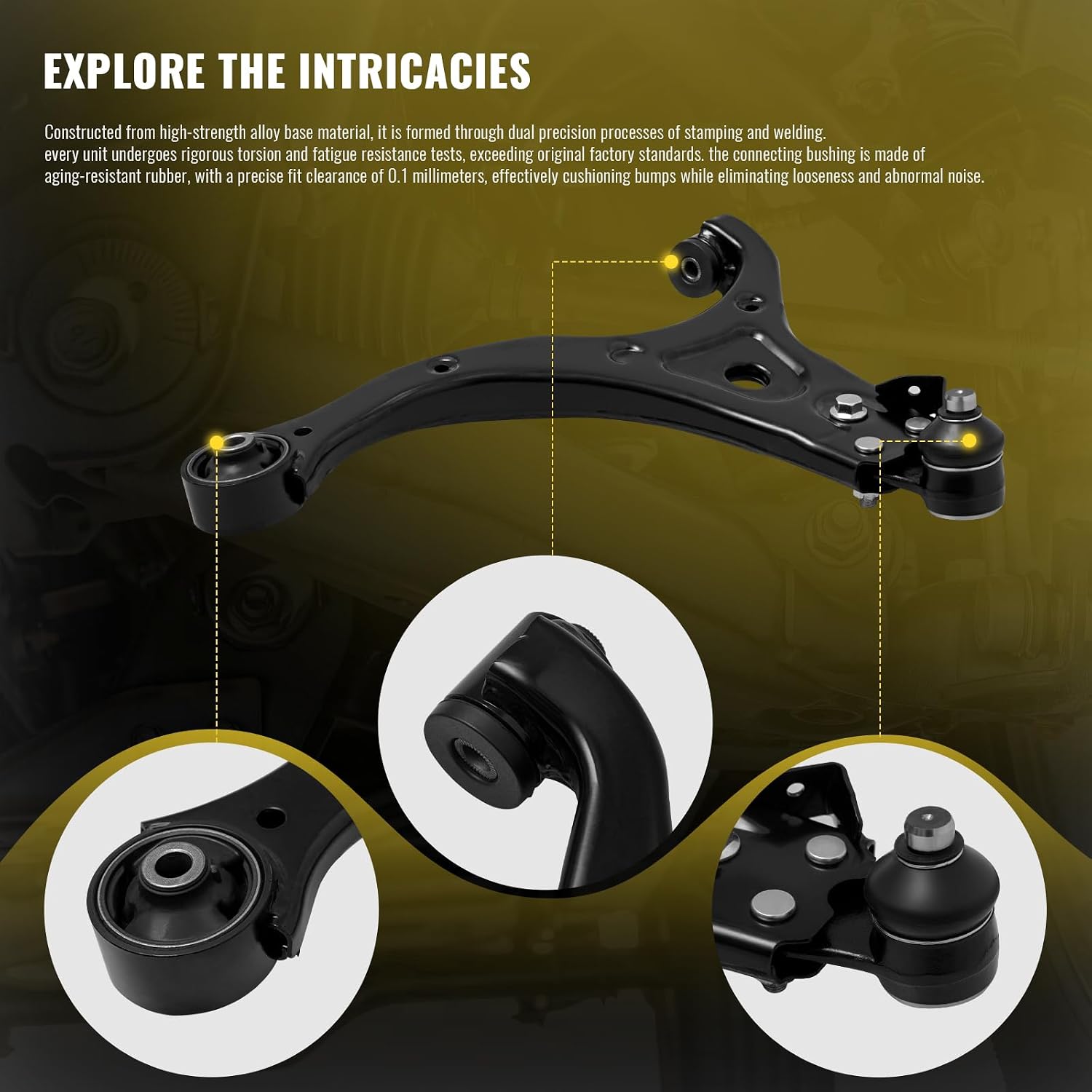 TUCAREST 10Pcs Suspension Kit Fit For 2006-2014 Ki-a Sedona /07-09 Hy-undai Entourage, Front Lower Control Arm w/Ball Joint + Outer Inner Tie Rod + Sway Bar [# CMS901037 K750168 EV800299 ES800372]